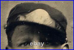 Antique Occupational Gem Tintype Woman Boy Fireman Military Railroad Smoking Hat