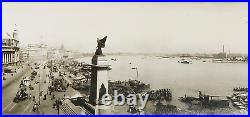 Antique Panorama Silver Photo Chinese China Shanghai Ah Fong Building 1928