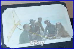 Antique Photo Album 272 b&w pic 1940s California trians boats autopsy death VTG
