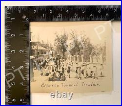 Antique Photo Original Early 1900s China Chinese Funeral Tientsin Street Scene
