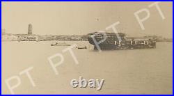 Antique Photo Original Early 1900s China Kiu-kiang River Jiujiang Boat