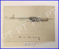 Antique Photo Original Early 1900s China Kiu-kiang River Jiujiang Boat
