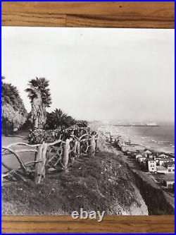 Antique Santa Monica Beach And Pier Photographic Print Taken From The Bluff