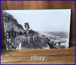 Antique Santa Monica Beach And Pier Photographic Print Taken From The Bluff