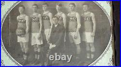 Antique Sepia Black and White Photo 1908-09 USA Men's Basketball Team Sports