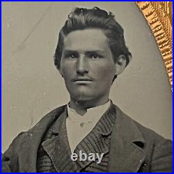 Antique Tintype Photograph Affectionate Handsome Young Men Holding Hands Gay Int