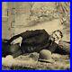 Antique-Tintype-Photograph-Charming-Handsome-Man-Laying-Down-On-Log-Odd-01-ts