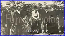 Antique VTG 8x10 B&W Photo 1900 GOLF GOLFER Fulmer Estate RARE Covered Wagons