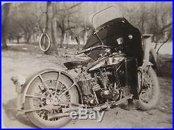 Antique Vintage 1929 Harley Davidson Jd Model Motorcycle Artistic Parts Photo