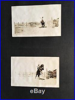Antique Vintage 31 Photographs Rodeo Cowboys Horses San Diego CA Indian Cycle