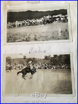 Antique Vintage 31 Photographs Rodeo Cowboys Horses San Diego CA Indian Cycle