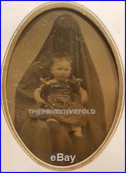 Antique Vintage American Artistic Hidden Mother Black Ghost Fine Tintype Photo