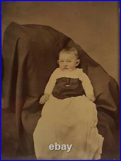Antique Vintage American Hidden Mother Crooked Head Rare Artistic Tintype Photo