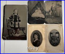 Antique Vintage Estate Lot Cabinet CDV Tintype Photographs Ephemera Oregon Famil