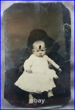 Antique Vintage Victorian Hidden Mother Fashion Oddity Ny Artistic Tintype Photo
