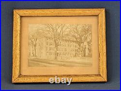 Antique Yale University Black and White Photograph Divinity College at Yale