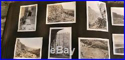 Antique vintage Photo Album 500+ b/w 1920s US Roadtrip Zepplin Redwood Niagara