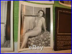 Art Pix Portfolio Vintage Nude Photos Set Taking off clothes Naked Woman B/W 4x5