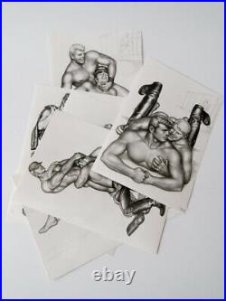 Authentic B/W Six Photographs From 1975 Gay Art by TOM of FINLAND / COLT STUDIO