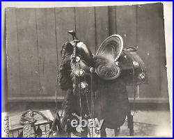 Authentic Black & White Photograph of Buffalo Bill Cody's Horse Saddle
