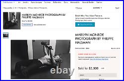 Authentic & Original Marilyn Monroe Lifting Weights Phillipe Halsman Photograph