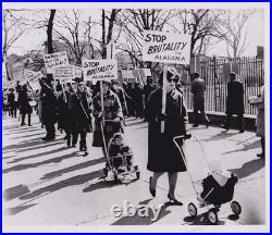 BLACK & WHITE PROTESTORS MARCH SUPPORTING SELMA Civil Rights VINTAGE 1965 photo