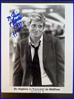 BO HOPKINS SIGNED PHOTO 8x10 DYNASTY AUTOGRAPH BLACK AND WHITE