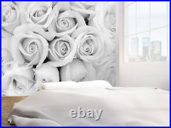 Beautiful Soft Rose black and white photo Wallpaper wall mural (74257734) Floral