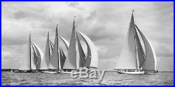 Beken of Cowes Framed Photograph of Five J-Class Sailing Yachts, 1934