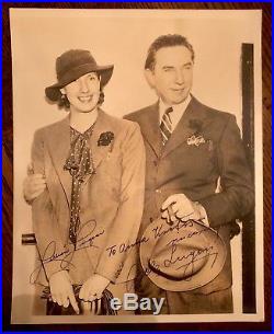 Bela Dracula Lugosi & wife Lillian Arch Lugosi Signed Vintage 1940 Photograph