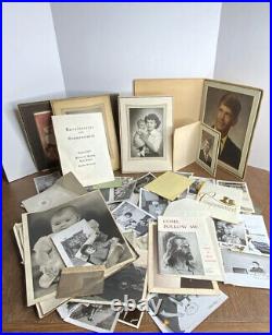 Black & White Photo Vintage Lot Snapshots Photographs Certificates Ephemera 30's