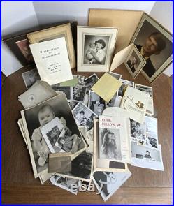 Black & White Photo Vintage Lot Snapshots Photographs Certificates Ephemera 30's