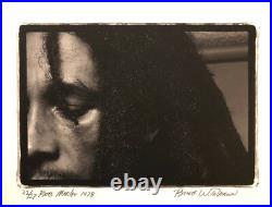 Bob Marley original black and white photo by Bruce Talamon signed editioned RARE