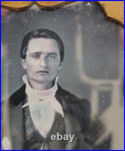 C. 1850's 1/6th Plate Daguerreotype. Very Handsome And Elegant Young Man