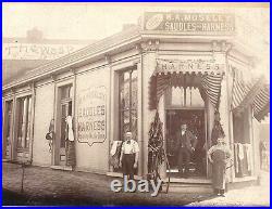 Cabinet Photo of the W A Moseley Saddle & Harness Shop & Workers 1890s Missouri