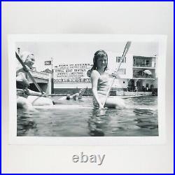 Capitola California Paddleboard Girls Photo 1940s Hotel Swimming Pool Lady C2833