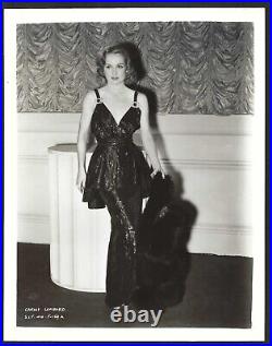 Carole Lombard Actress Amzing Black Dress Vtg Original Photo