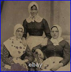 Crossdressing Men Trans Women Gay Int 1870s 1/6 Plate Tintype Ferrotype Photo J3