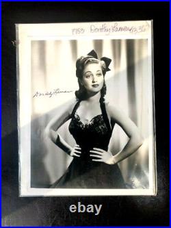DOROTHY LAMOUR Autographed Signed 8 x 10 VINTAGE 1952 B & W Photograph-VERY NICE