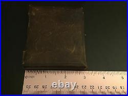 Daguerreotype Distinguished Man 1/6th Plate Photo Glass Covered Antique 1850's