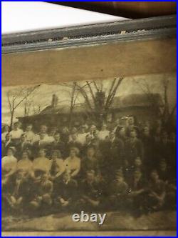 Early 1900s Zells xenia oh ohio panoramic photograph high school black white