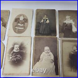Estate Find 31 Antique CDV Carte de Viste 1860-80 CW Baby Child Boy Girl Ladies