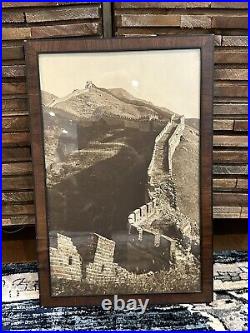 FRAMED VINTAGE ORIGINAL PHOTO The Great Wall of China 1930s 21x14