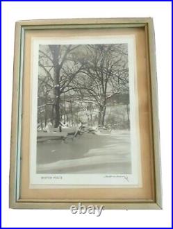 FRANK HOHENBERGER PHOTO BROWN COUNTY NASHVILLE INDIANA WINTER PEACE VTG Rare