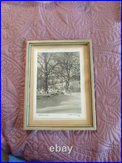 FRANK HOHENBERGER PHOTO BROWN COUNTY NASHVILLE INDIANA WINTER PEACE VTG Rare