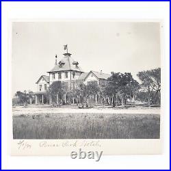 Florida Ponce Park Hotel Photo c1899 Bicycle Riders House Antique Photo FL B1665