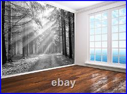 Forest Nature landscape photo Wallpaper wall mural (7199901) black and white