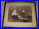 Framed-11x14-Photograph-of-Brenton-Reef-Lightship-LV102-and-Sailboats-Vintage-01-nhc