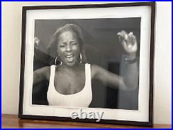 Framed Black and White Original photograph of Mary J. Blige, 2005. Signed