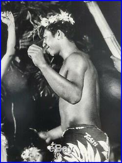 France Adolphe Sylvain TAHITI DANCE vintage 60' photo19.5X15.5 signed N negative